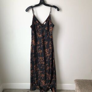 A New Day Black and Brown Floral Maxi Dress